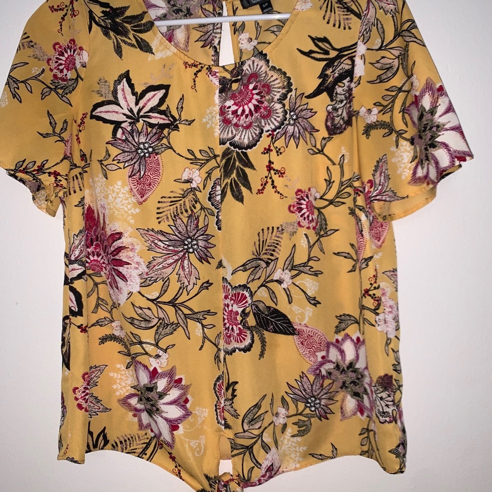 Yellow Floral Blouse